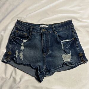 Denim Distressed Women Shorts